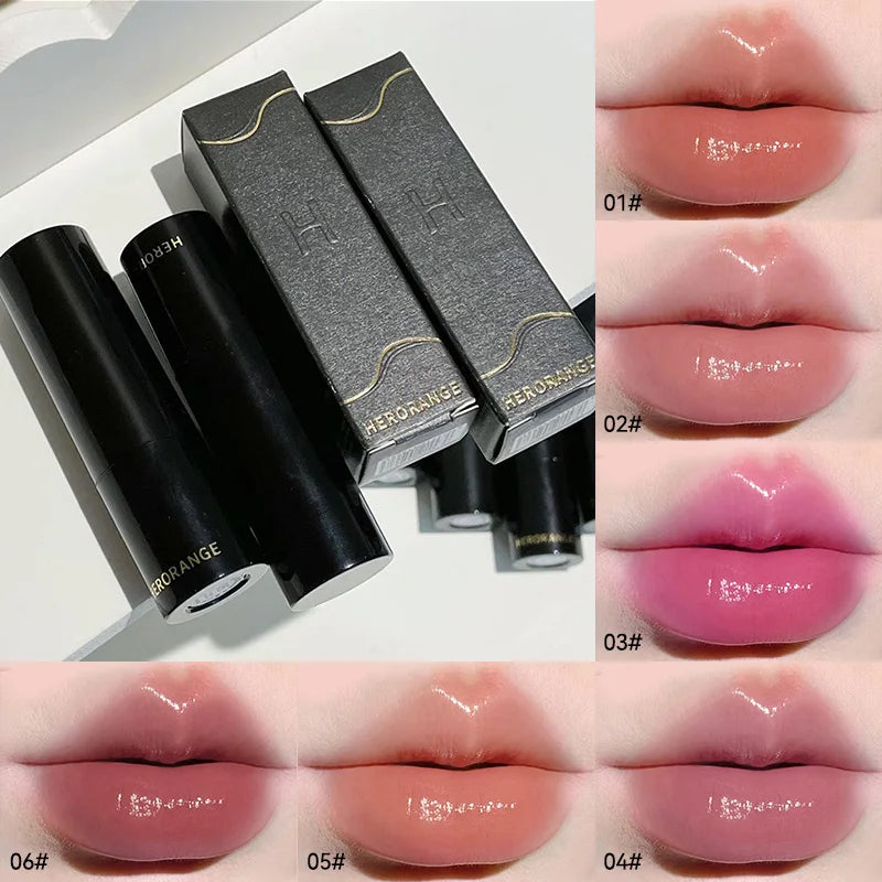 Lipstick Red Brown Lipstick Waterproof Moisturizing Mirror Lipstick Lip Gloss Natural Long-Lasting Makeup Valentine's Day Gift