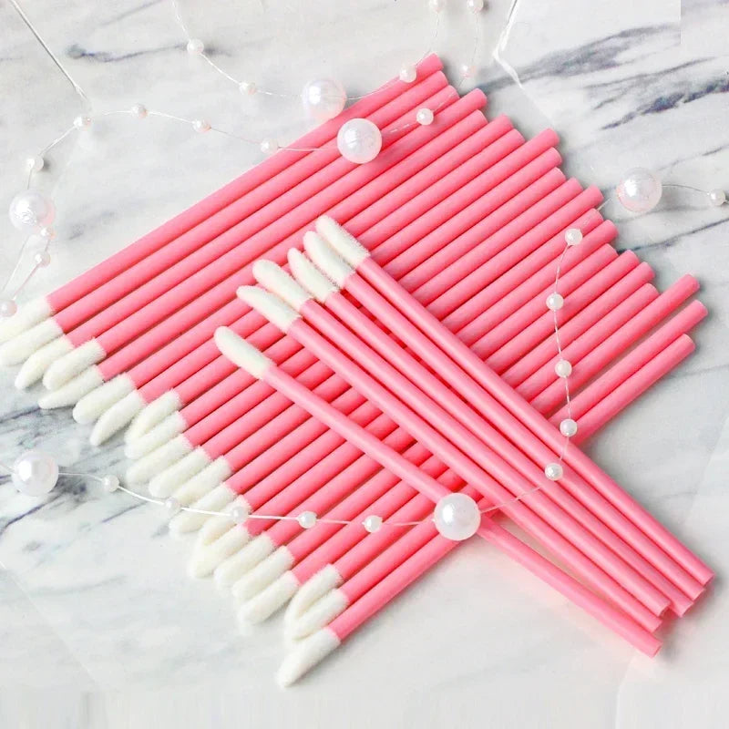 50/100PCS Wholesale Lipstick Gloss Wands  Perfect Best Make Up Applicator Hotting makeup  Disposable Lip Brush Women Accessories
