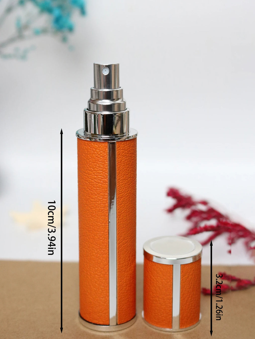 10ml Luxury Leather Wrapped Glass Perfume Spray Bottle, Portable Mini Refillable Perfume Atomizer, BPA-Free Cosmetic Container