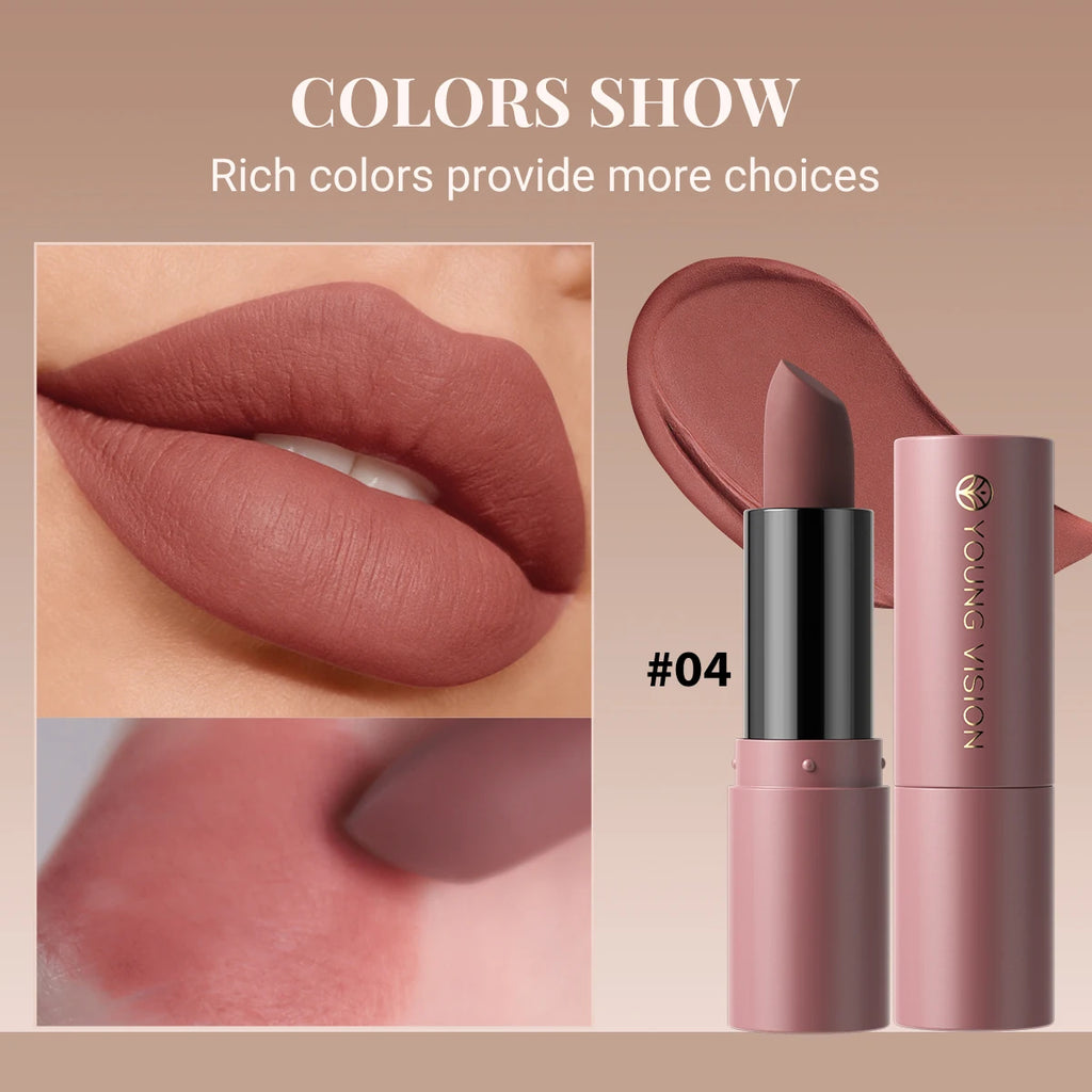 12-Color Matte Lipstick , Non-Fading, Non-Stick Cup Long-Lasting Velvet Finish, Smooth Matte Lip Color Waterproof Smudge-proof