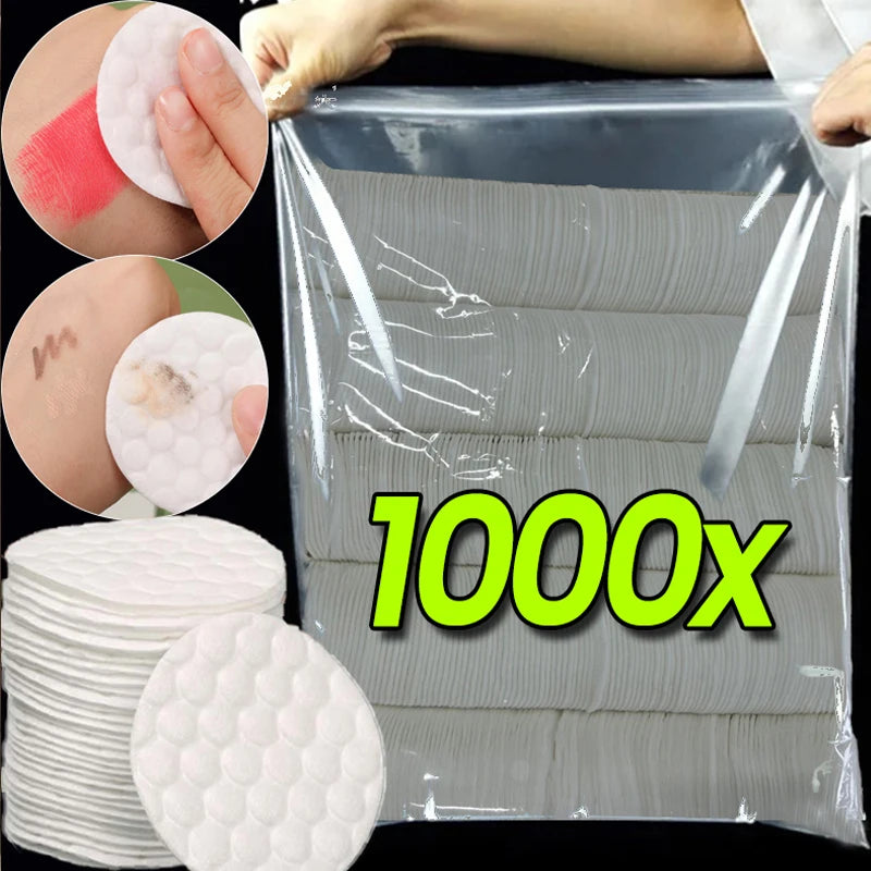 Disposable Soft Circular Makeup Remover Pads Doubles Sided Breathable Cotton Pads for Daily Facial Cleaning Nail Polish Remover