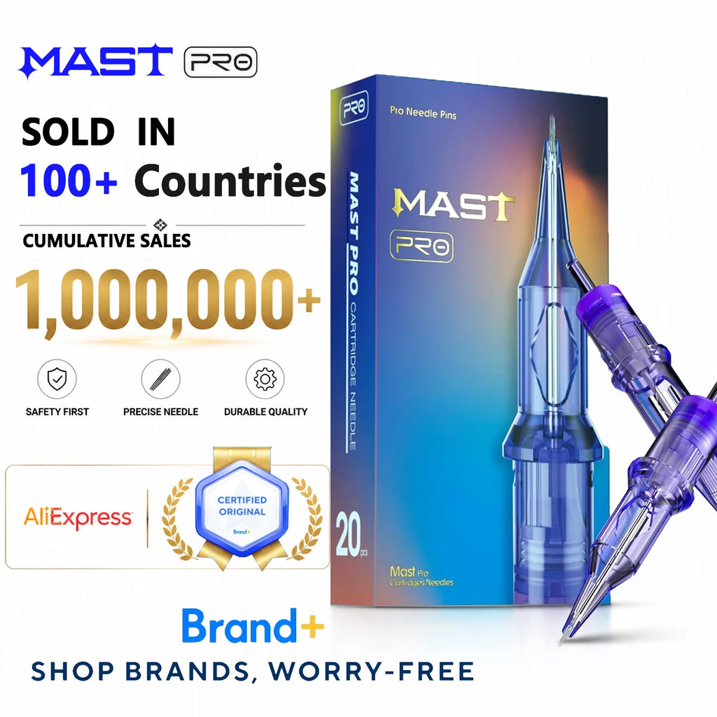 Mast Pro Tattoo Cartridge Needles PMU 1RL 3RL Precision for Tattoo Permanent Makeup Micropigmentation Eyelinver Lips Eyebrows