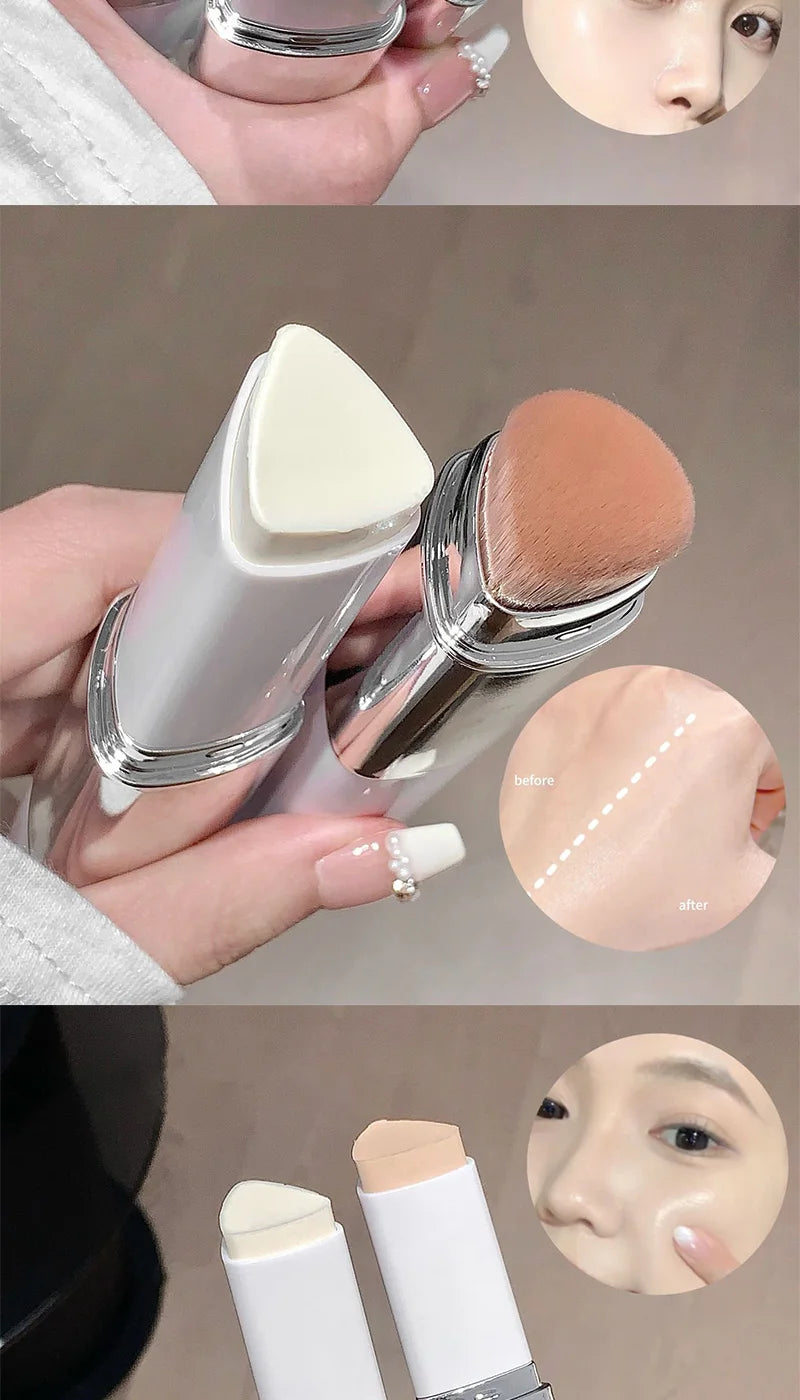 Lazy Foundation Stick, Moisturizing and Natural Concealer Makeup, Matte Makeup Base, Rare Beauty, Keep Makeup and Sweat