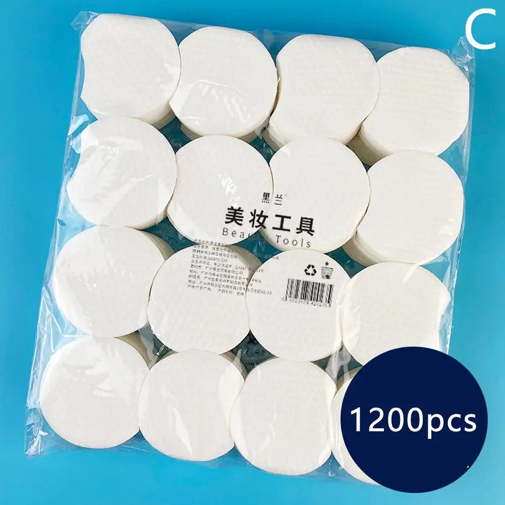 300/600/1200Pcs Pearl Pattern Makeup Remover Cotton Facial Cleaning Thick Cotton Pad Women Travel Makeup Remover For Dry Wet Use