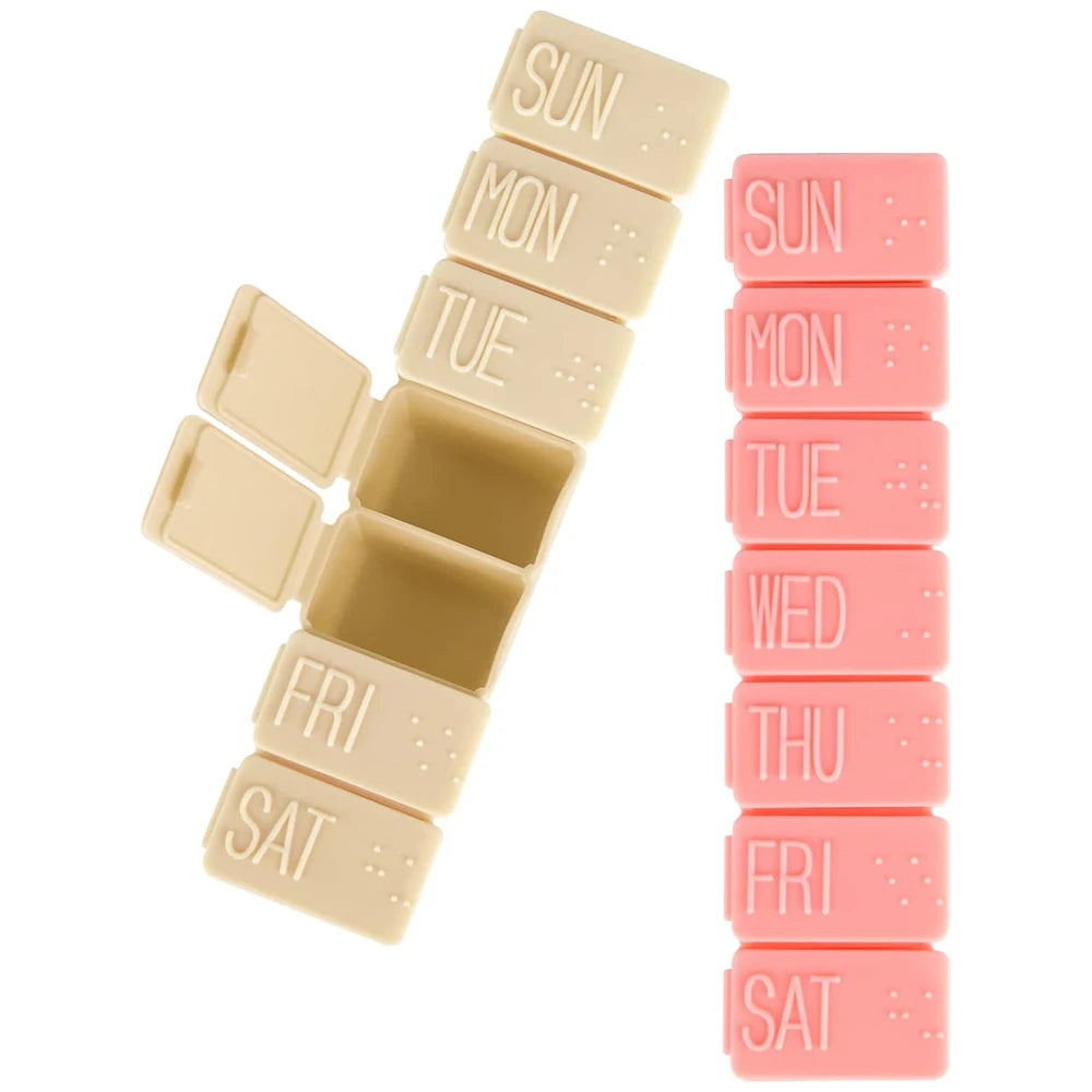 Weekly Pill Organizer Travel Daily Pill Box Medicine Organizer 7 Day for Fish Oil, Calcium Tablets Supplements & Other Vitamin
