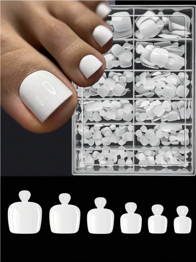 120pcs -box Almond White French Fake Nails for Stylish Women & Girls, Perfect for Daily Chic or Party Celebrations