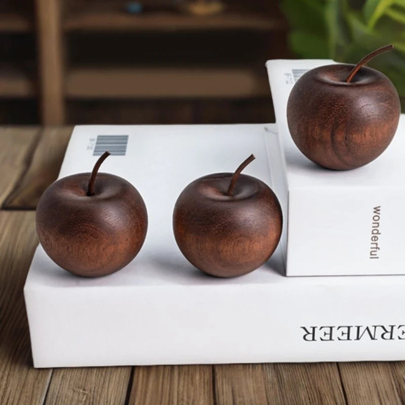 3/1Pcs Wooden Apple Shaped Essential Oil Diffuser Fragrance Diffuser Suitable For Home Bathroom Car Decoration