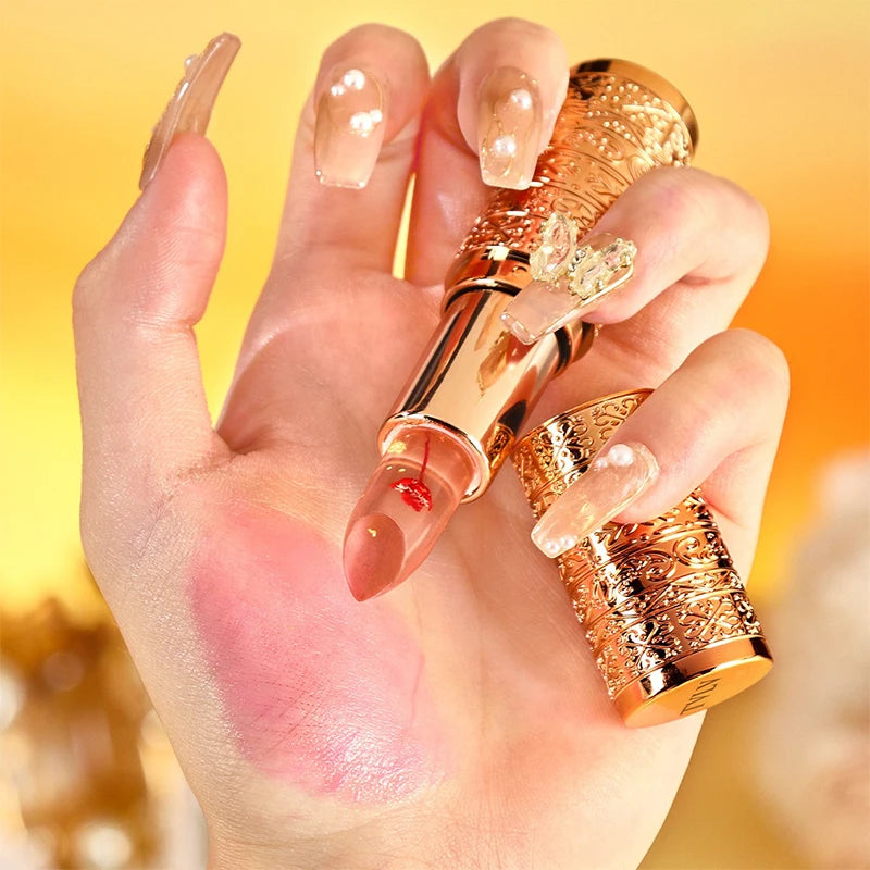 Crystal Color-changing Petal Lipstick for Women Moisturizes long-lasting and non-sticky cup lip balm