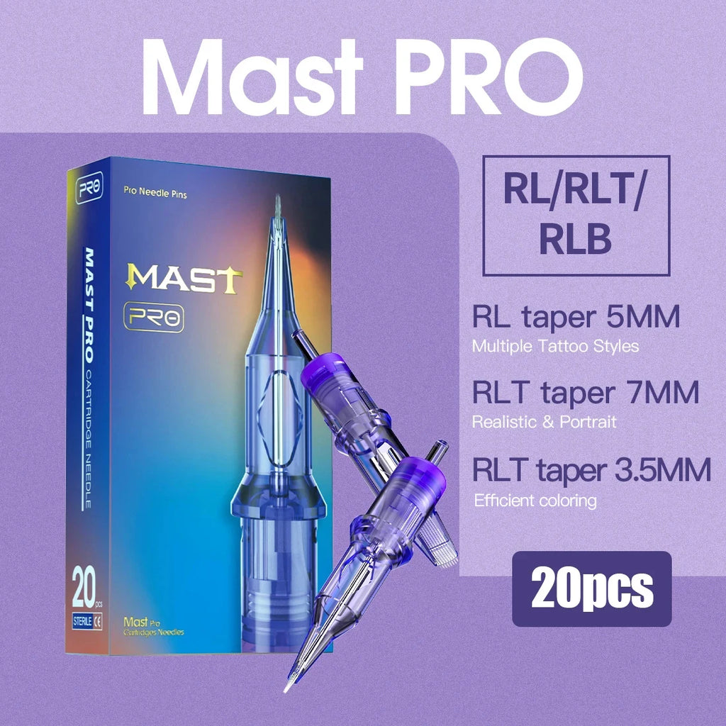 Mast Pro Tattoo Cartridge Needles PMU 1RL 3RL Precision for Tattoo Permanent Makeup Micropigmentation Eyelinver Lips Eyebrows