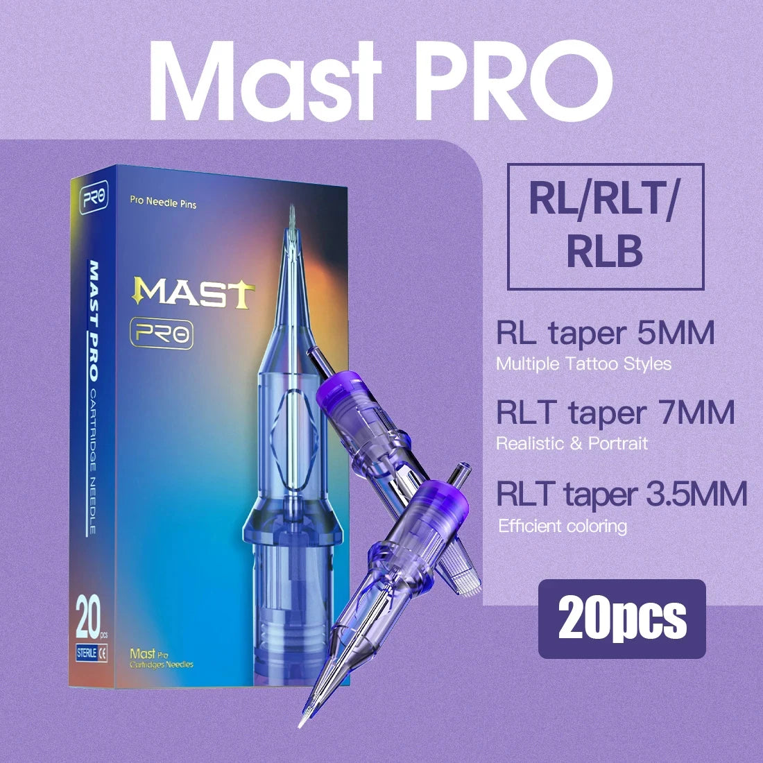Mast Pro Tattoo Cartridge Needles PMU 1RL 3RL Precision for Tattoo Permanent Makeup Micropigmentation Eyelinver Lips Eyebrows