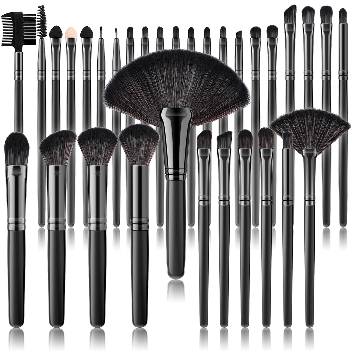 32Pc Makeup Brush Set Cosmetic Tools for Powder Eye Shadow Foundation Blush Blending Beauty Makeup Brush Kit for Makeup Starters