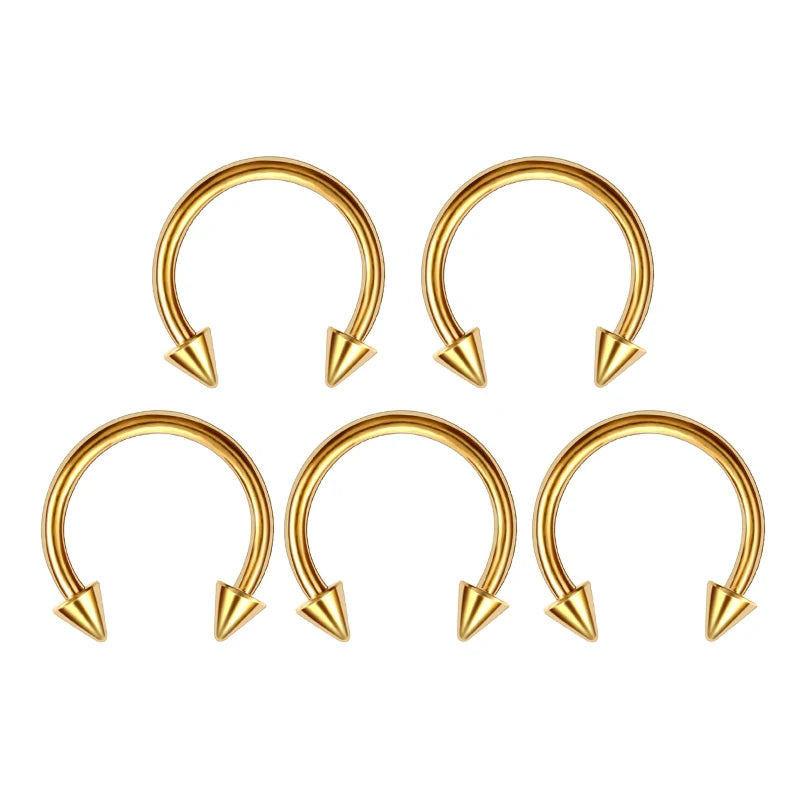 40PCS Surgical Steel Body Piercing Jewelry Lot Bulk Nose Ring Tongue Bar Lot Eyebrow Labret Piercing Set Horseshoe Ring Lot Pack