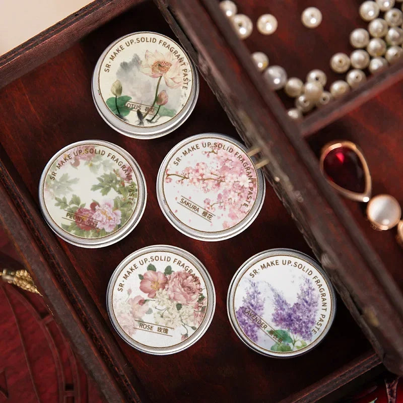 Long Lasting Scent for Romantic Souls For Dating Ladies Solid Perfume Exquisite Floral Solid Balm Magnolia Orchid Gardenia