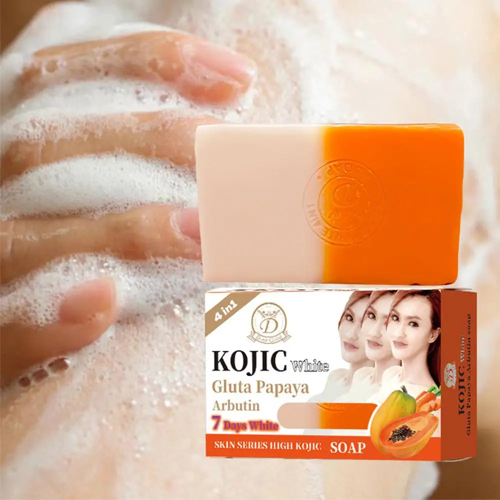 160g Papaya Kojic Acid Essential Oil Soap, Vitamin C Cleansing Bath Moisturizing Skin Handmade Soap