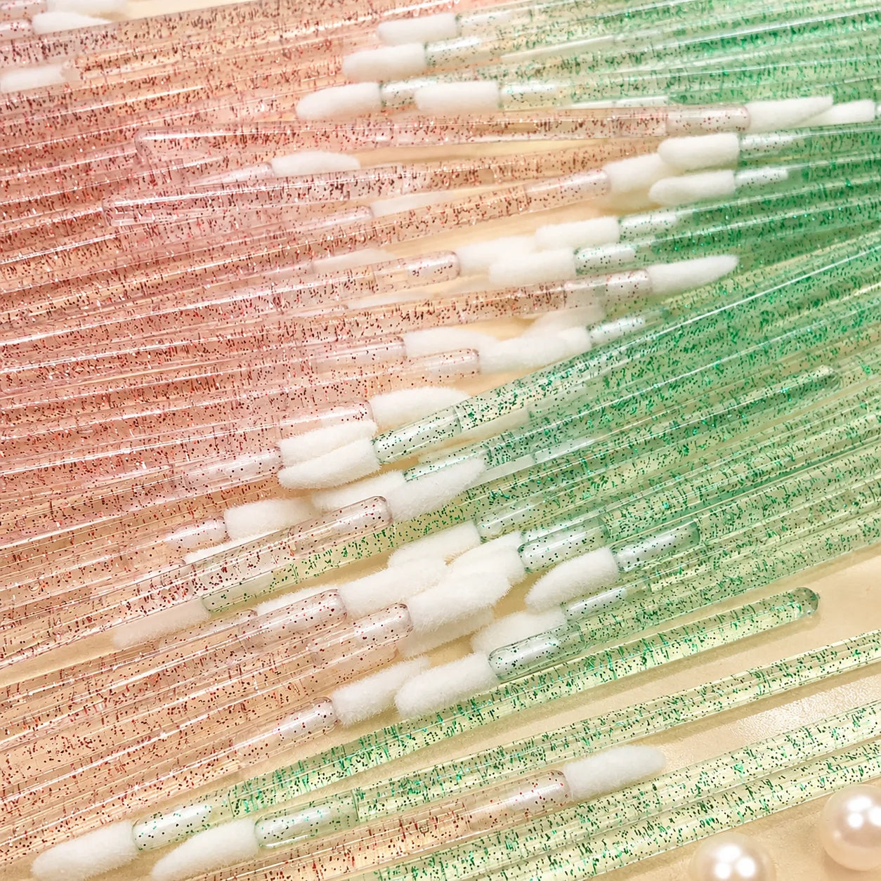 50Pcs Crystal Eyelashes Brushes Individual Lash Removing Cleaning Mascara Applicator Lip Brushes Makeup Eyelash Extension Tools