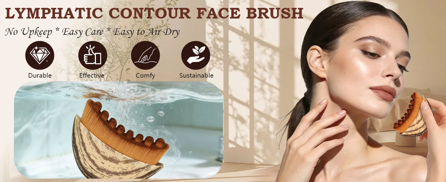 Massager Lymphatic Contour Face Brush Chin Jawline Sculpting Drainage Massager Face Ergonomically Designed Fit Skin Precisely