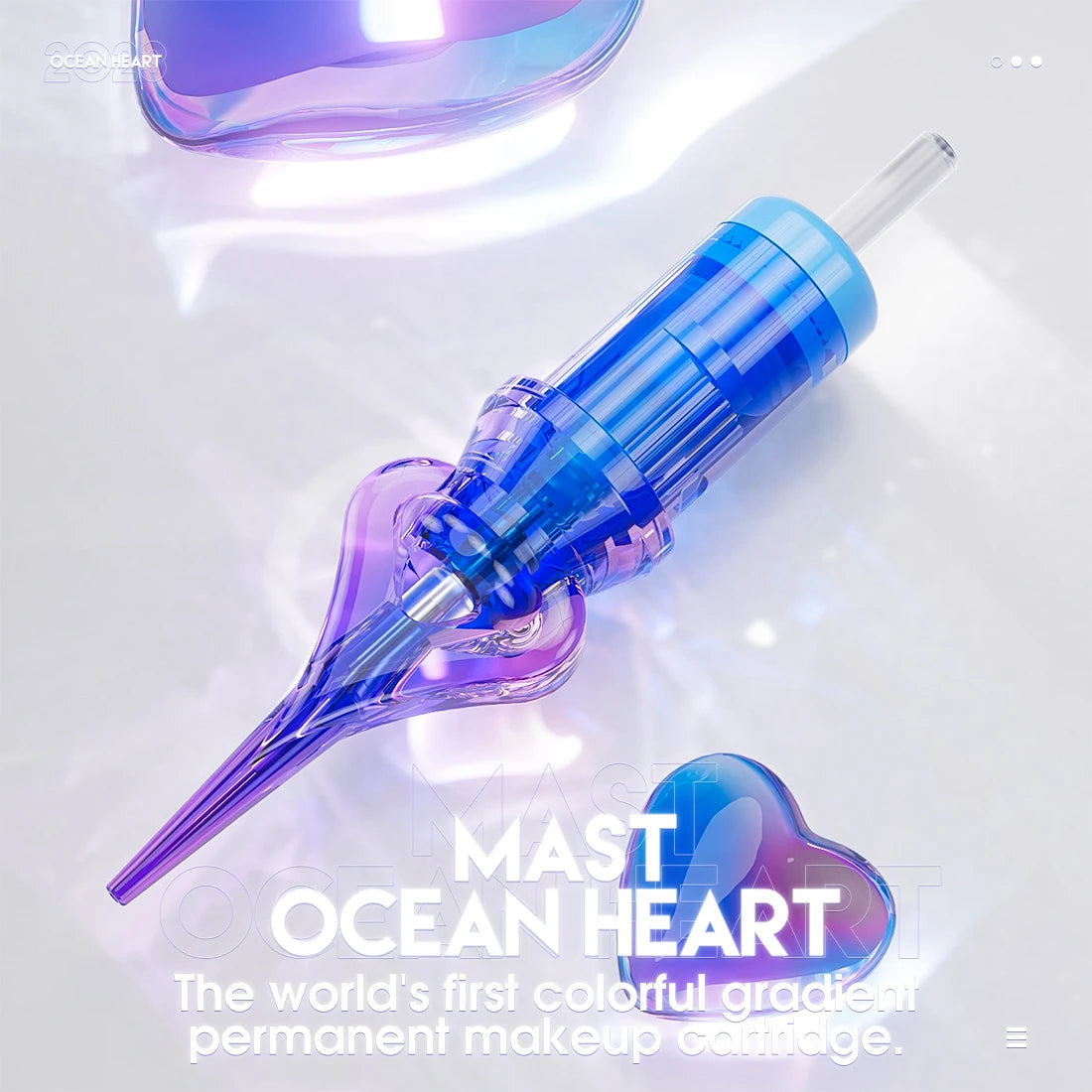 Mast Ocean Heart PMU Tattoo Cartridge Needles 1RL Disposable Permanent Makeup Lip Eyebrow Round Liner SMP Microblading Supplies