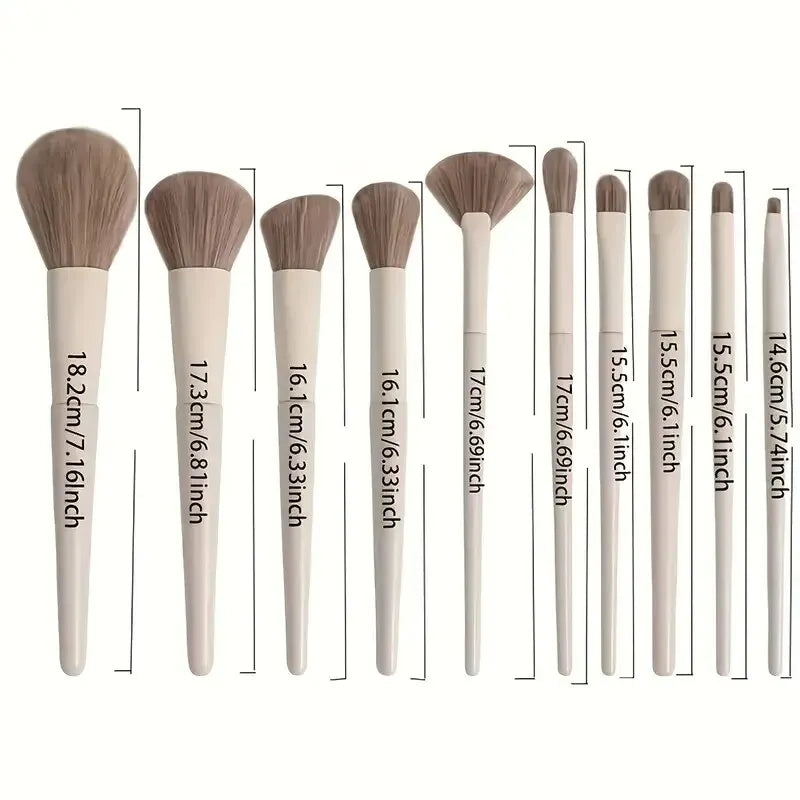 10PCS Makeup Brush, Easy To SetFoundation Blush Eyeshadow Brush Eyebrow Brush Contour Lip Face Makeup Brush Beauty Tools