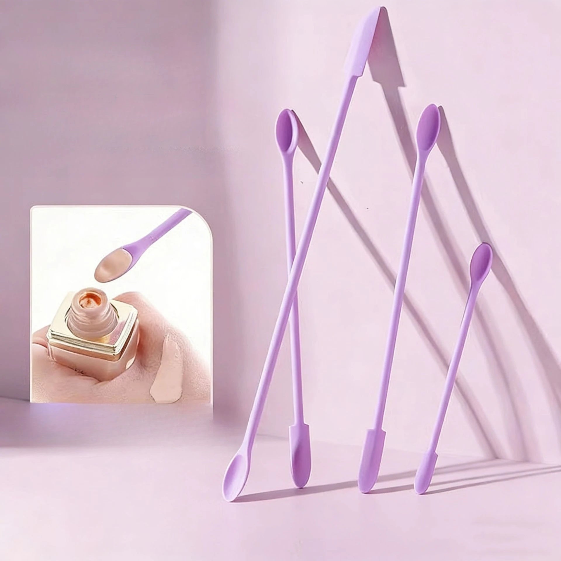 3Pcs Silicone Empty Bottle Scraper With Black Scraper, Foundation Scraper, Tiny Lotion Jar Scraper to Get Last of Makup