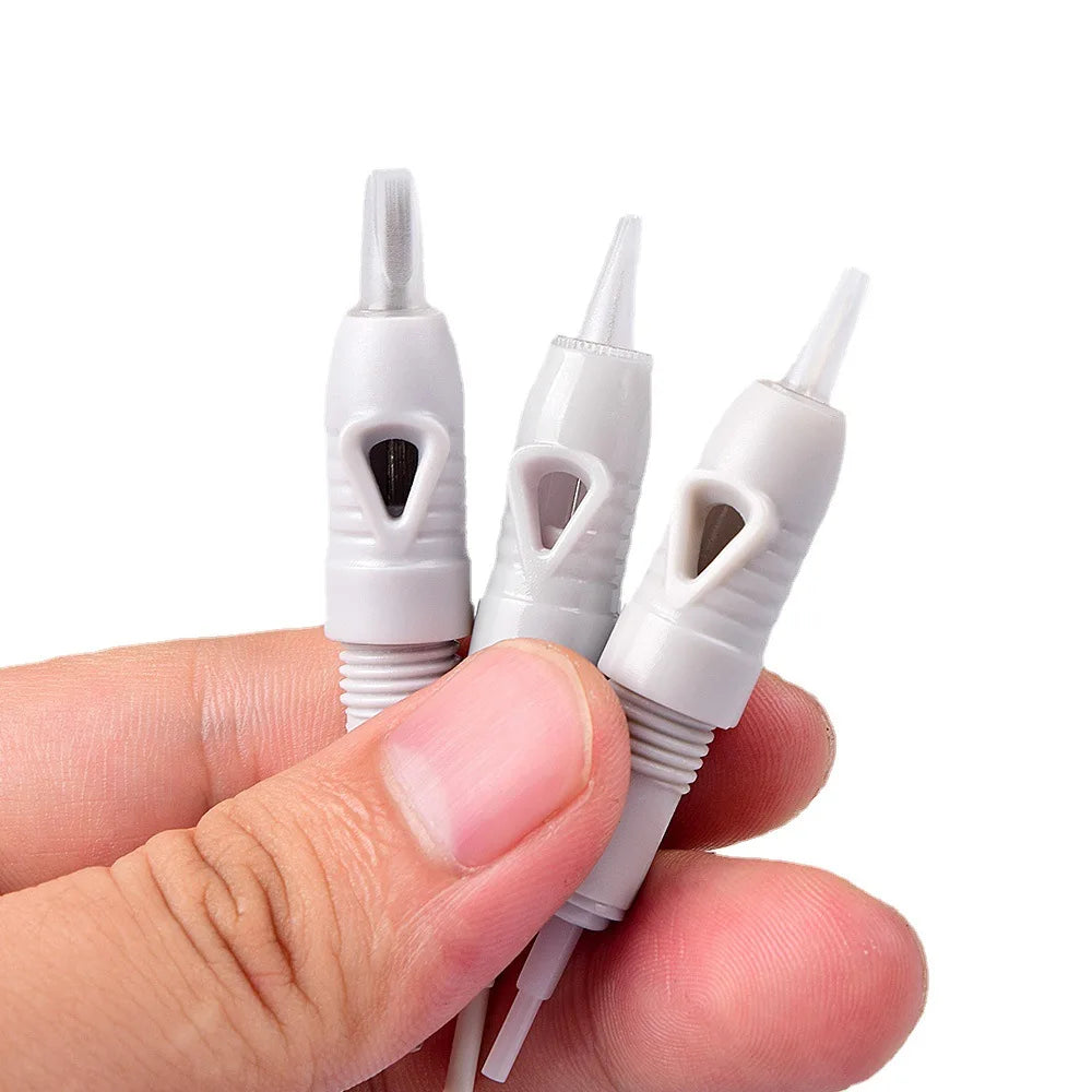 10/50/100pcs Microblading Cartridge for Charmant Liberty Permanent Makeup Eyebrow Lips Eyeliner Pen Grey Tattoo Machine Needle