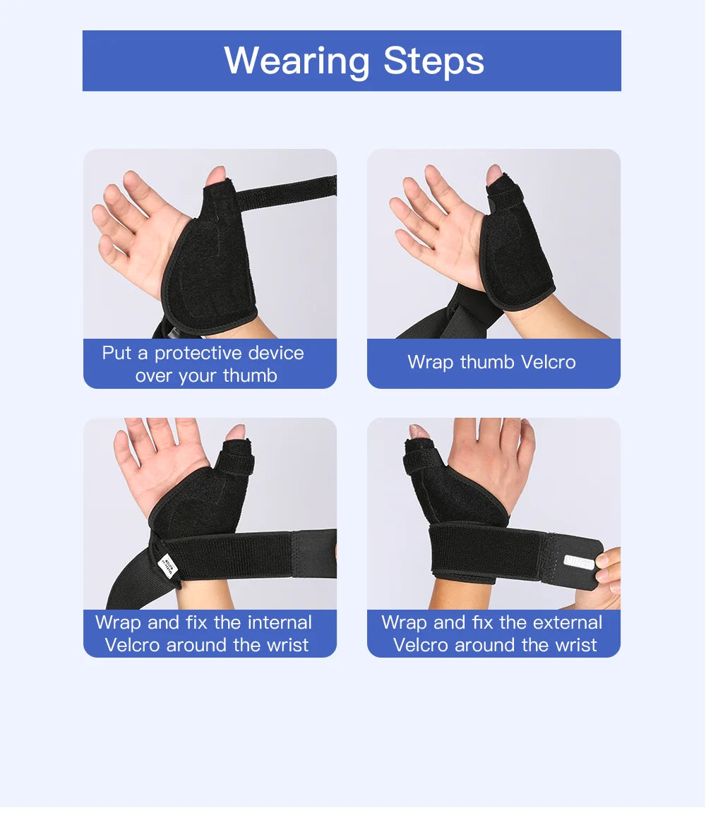 1PC Flexible Splint Wrist Thumb Support Brace for Tendonitis Arthritis Breathable Thumb Protector Guard Fits Right and Left Hand