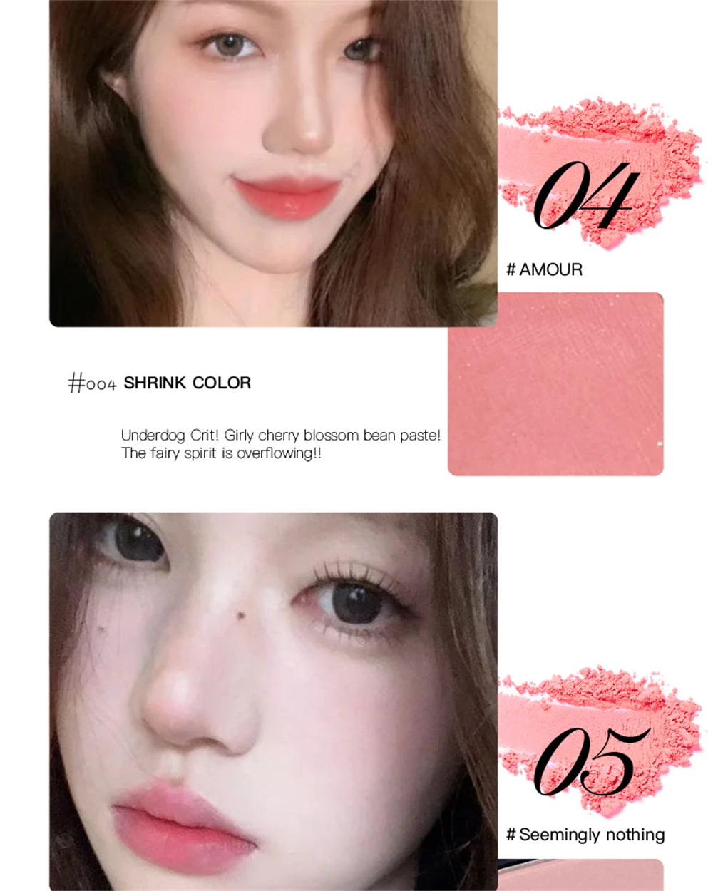 Monochrome Matte Blusher Palette Soft Silky Cheek Natural Facial Rouge Plate Lasting Nude Low Saturation Powder Blusher Disk