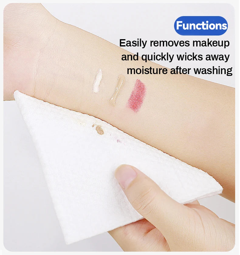 100 Count Disposable Face Towel Cotton Tissue Soft Thick Dry Wipe Reusable Makeup Remover Pads Facial Cleansing Tissue