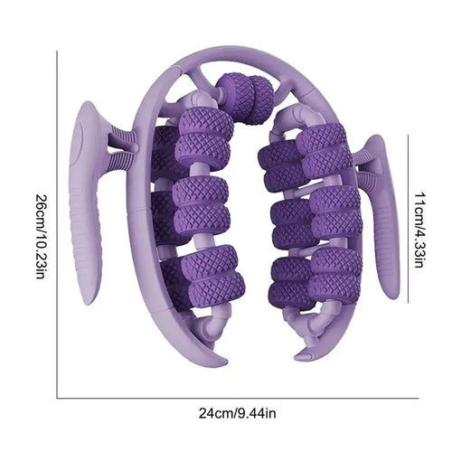 1Pc 26 Wheel Annular Leg Clamp Massager 360-degree Rotation Multifunctional Cellulite Massager Handheld Smooth Tool