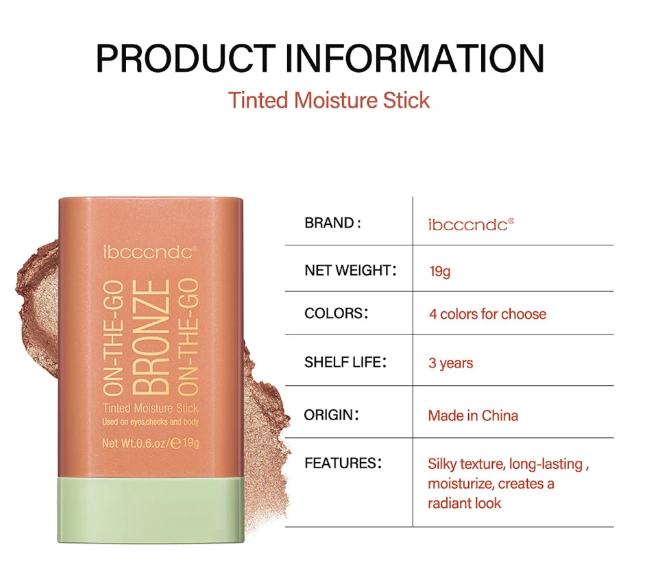 Multi-function Blush Stick Face Makeup Waterproof Easy Color Rouge Blusher Cream Contour Rendering Brightening Contour Makeup