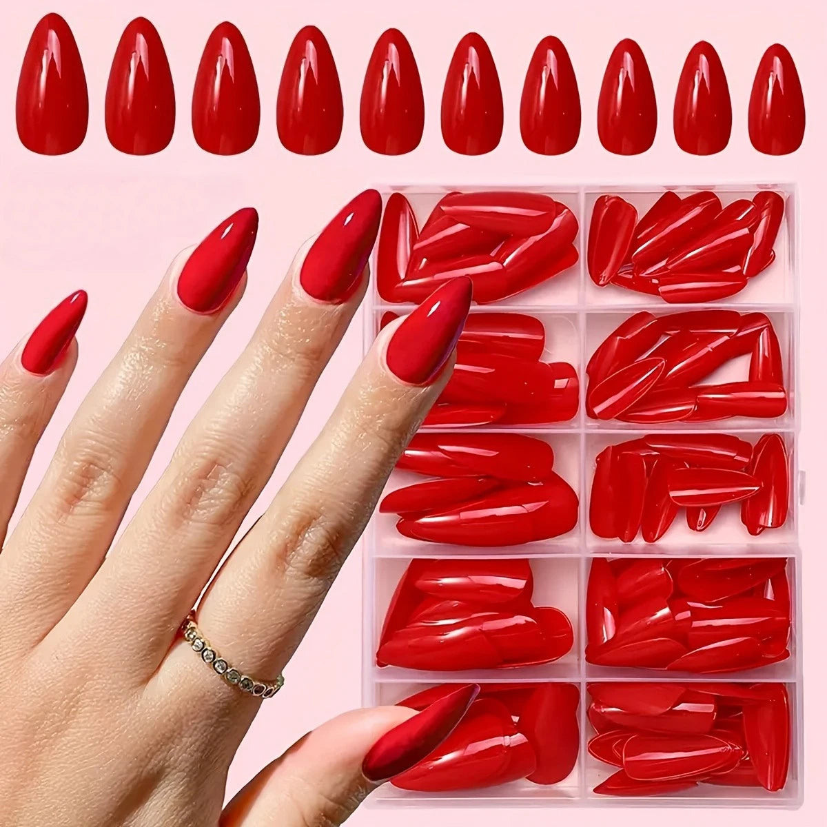 120 PCS Box Almond Shaped Pink Nail Piece White French Press On Nails Almond Shape Press On Nails Young Girls Acrylic Nails