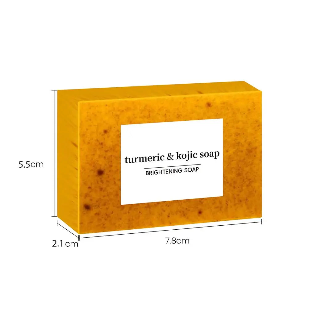100g Turmeric Hand Made Soap, Lemon Kojic Acid Soap, Shower and Facial Soap Body Care 1/3/5pcs