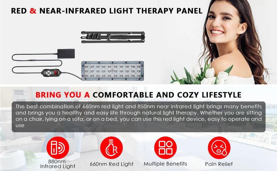 LED Red Light Healthcare Lamp For Full Body Face Near Infrared Light sauna for Joint Muscle Relieve Beauty Health Gadget