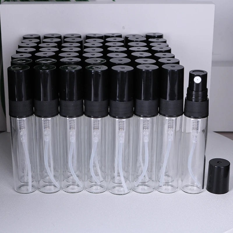 Special sale 50/piece 5ml transparent high quality glass perfume bottle spray bottle mini portable travel sub-bottle