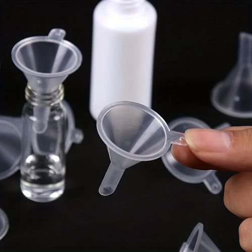 10 Precision Mini Funnels for Lab Bottles, Essential Oils, Perfumes, Flavours, Sand Painting and Powders