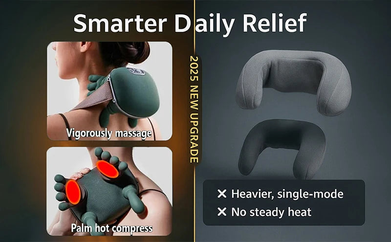 2026 Bionic Neck Shoulder Massager N7 Kneading Massager Shawl 3-Level Modes Neck Cervical Waist Leg Body Muscles Massage Pillow