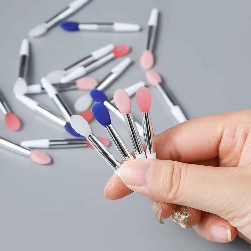 10pcs silicone lip brush mini lip mask brush portable lipstick makeup brush transparent applicator eye black stick makeup tool