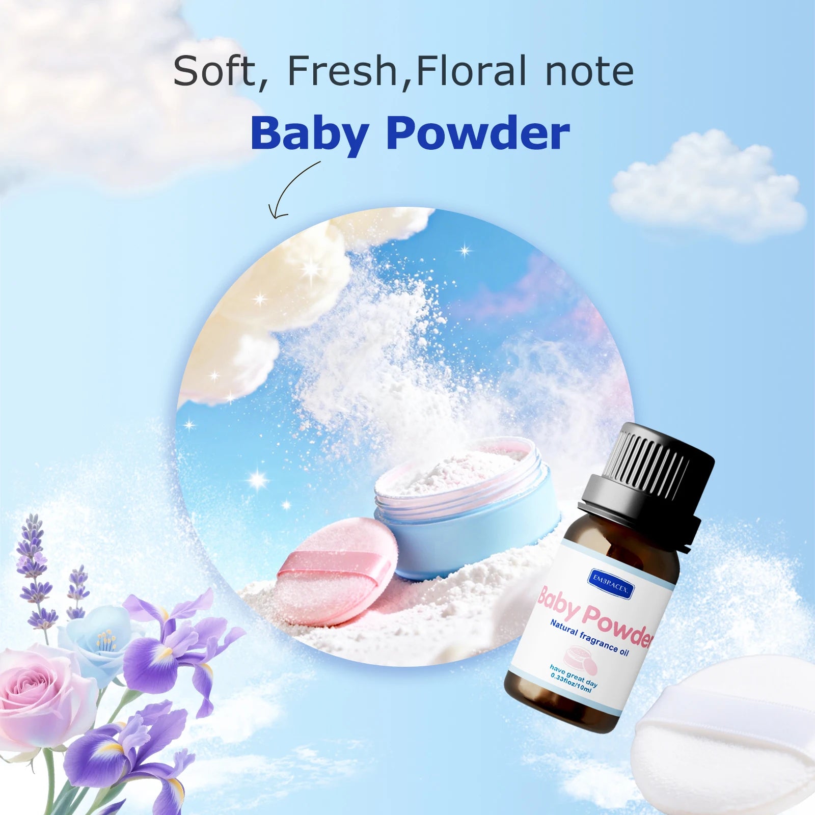 10ml Baby Powder Essential Oil Long Lasting Fragrance Oil Warm Sweet Scent Oil Gift For Friends