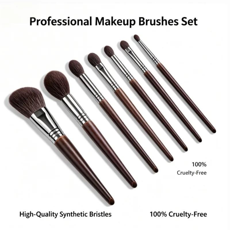 Makeup Brush Set Natural Goat Hair Professional Makeup Kit Blending Shader Smudging Cosmetic Brushes