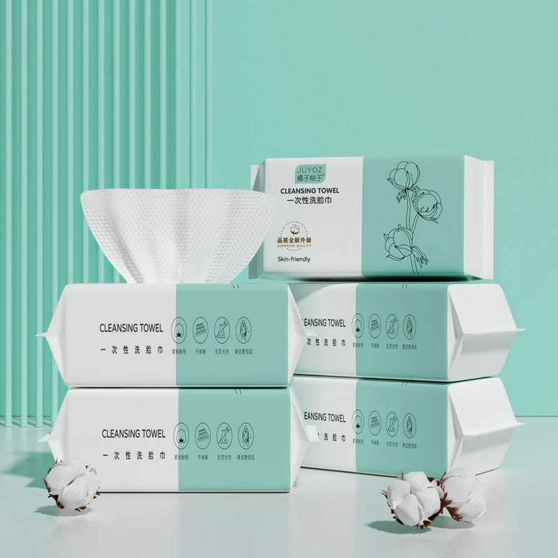 Disposable Pure Cotton Pearl-Patterned Face Towel, Dry and Wet Dual-Purpose, Soft Makeup Remover. Sensitive Skin Can Use It