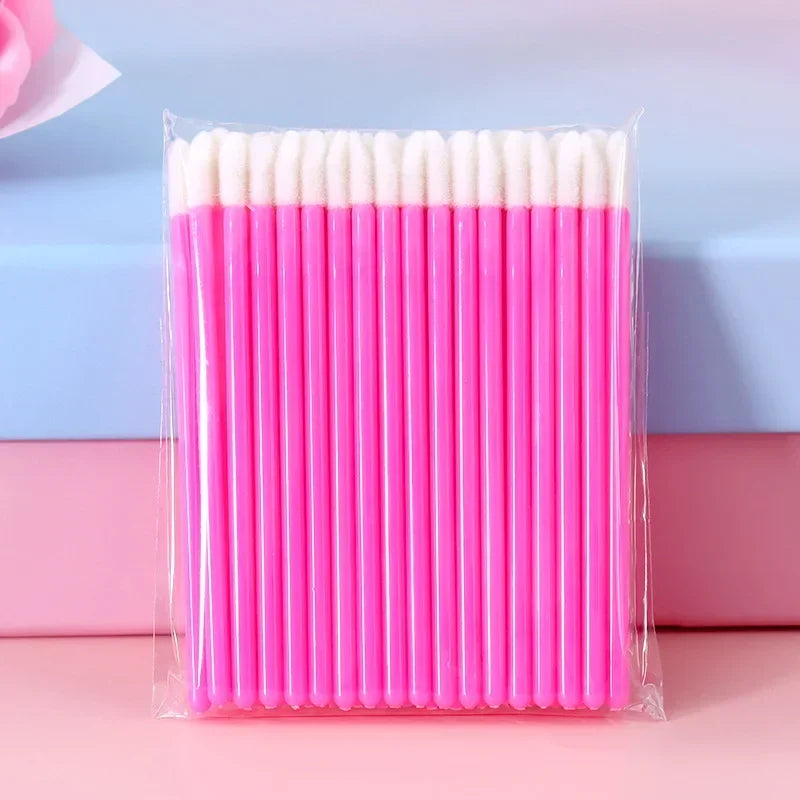 50/100PCS Wholesale Lipstick Gloss Wands  Perfect Best Make Up Applicator Hotting makeup  Disposable Lip Brush Women Accessories