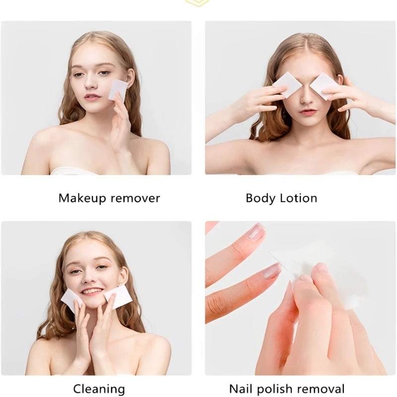 1200pcs/bag Disposable Pearl Pattern Makeup Cotton Pads Soft Facial Cleaning Tools Makeup Remover Wipes Portable Beauty Supplies