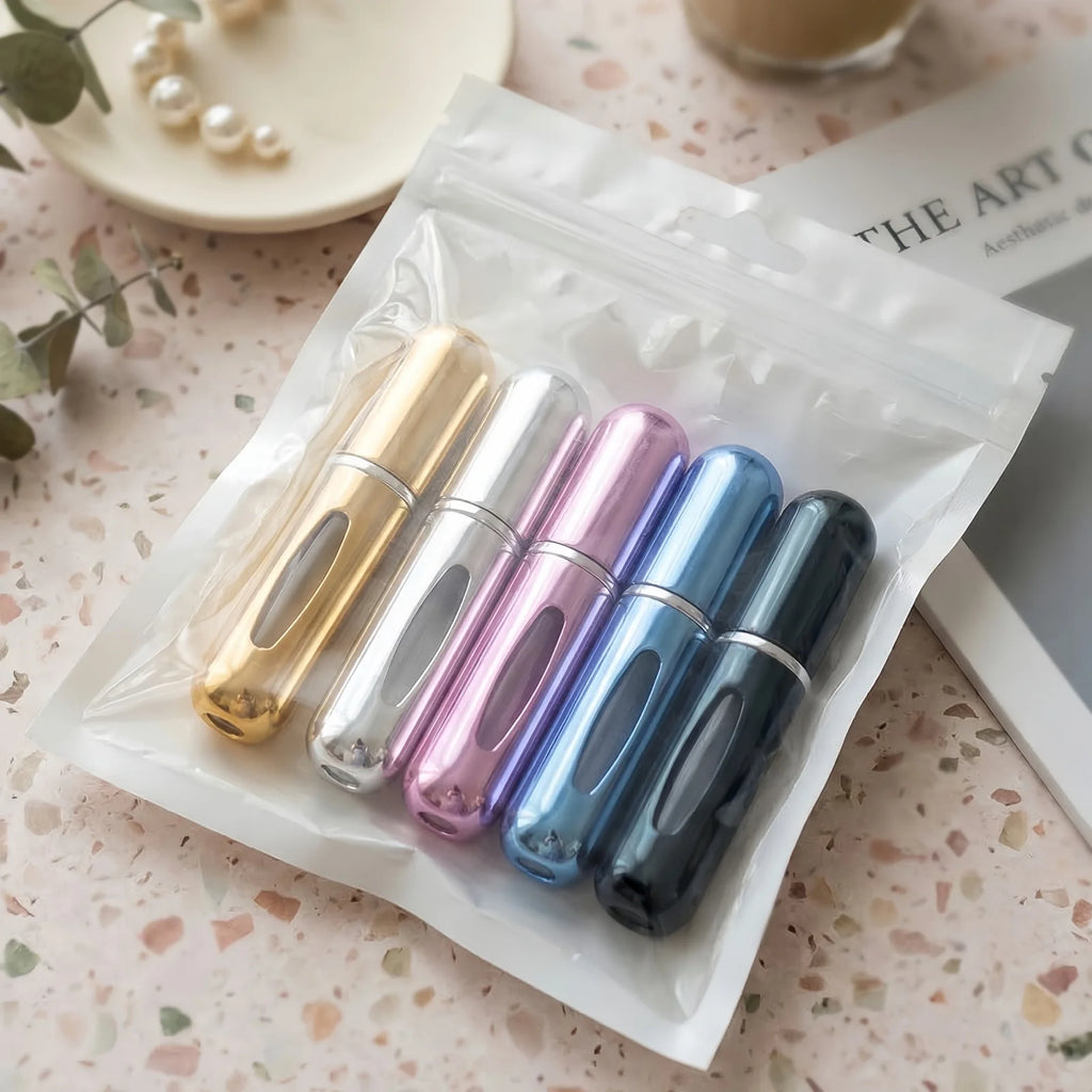 1/5Pcs Travel Perfume Bottle Refillable Portable Mini Atomizer Spray Refill Bottle Women Pocket Dispenser Cologne Sprayer 5ml