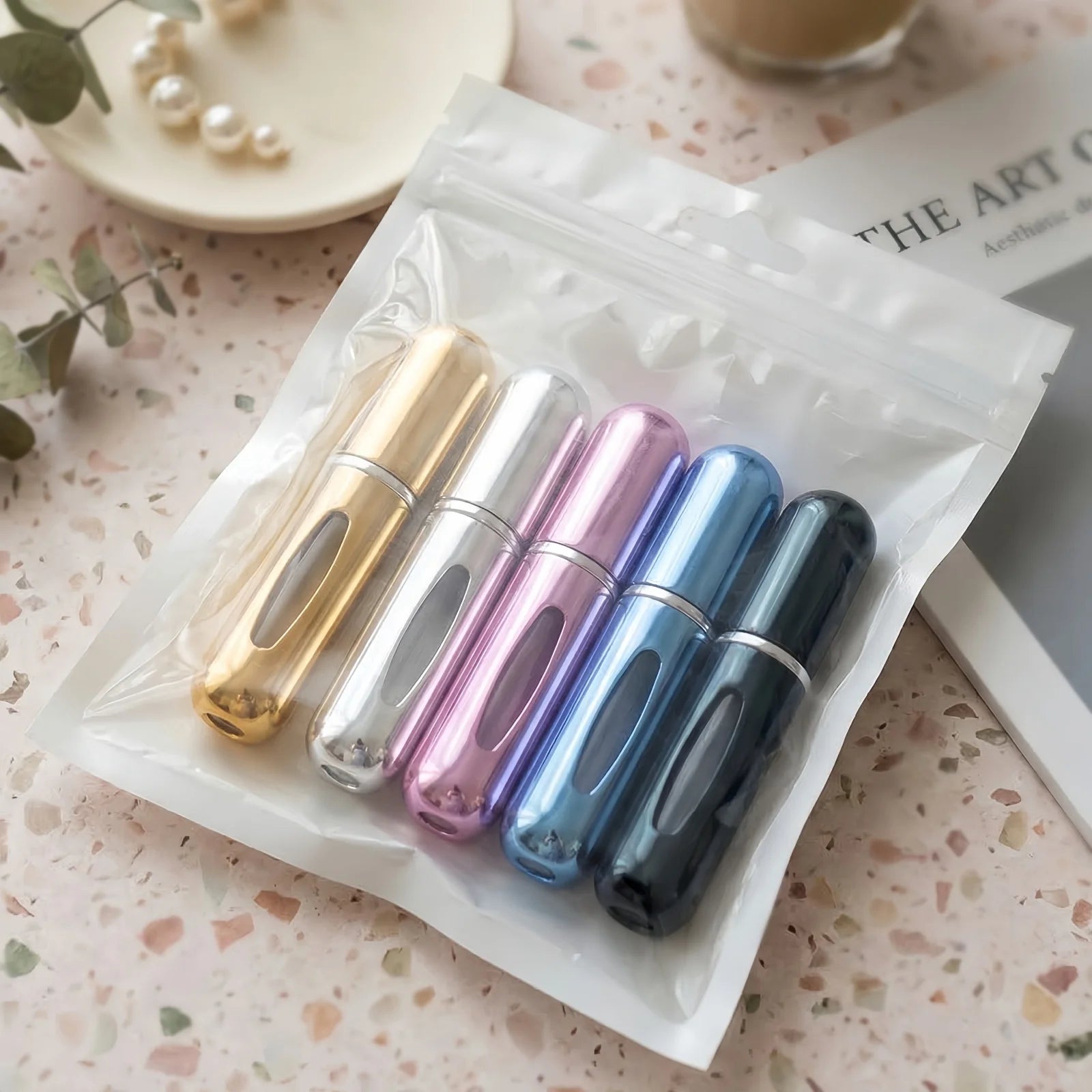 1/5Pcs Travel Perfume Bottle Refillable Portable Mini Atomizer Spray Refill Bottle Women Pocket Dispenser Cologne Sprayer 5ml