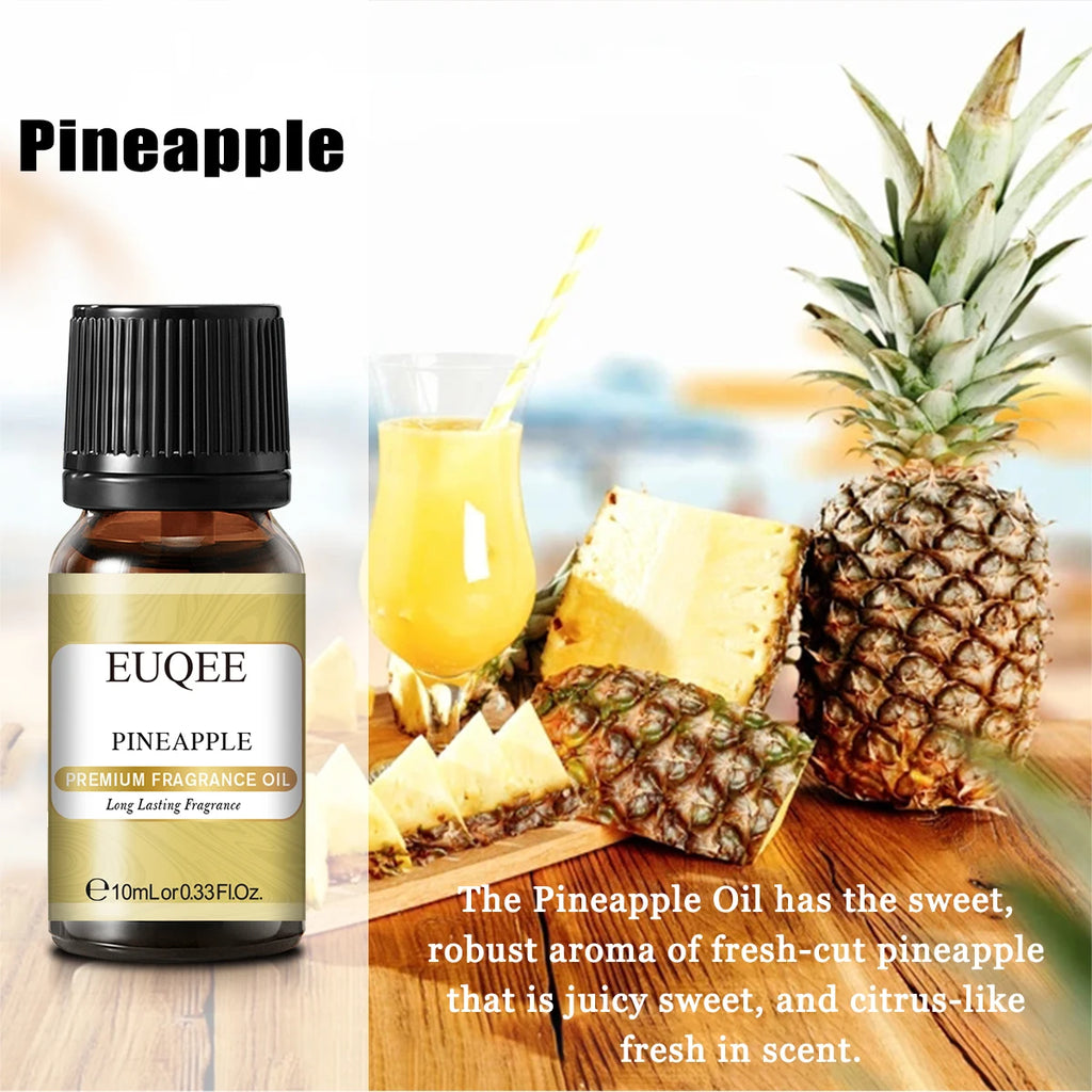 EUQEE 10ML Coconut & Vanilla Bubble Gum Fragrance Oil Coffee Pumpkin Pie Cedarwood Premium Aroma Oils For Making Candle,DIY Soap