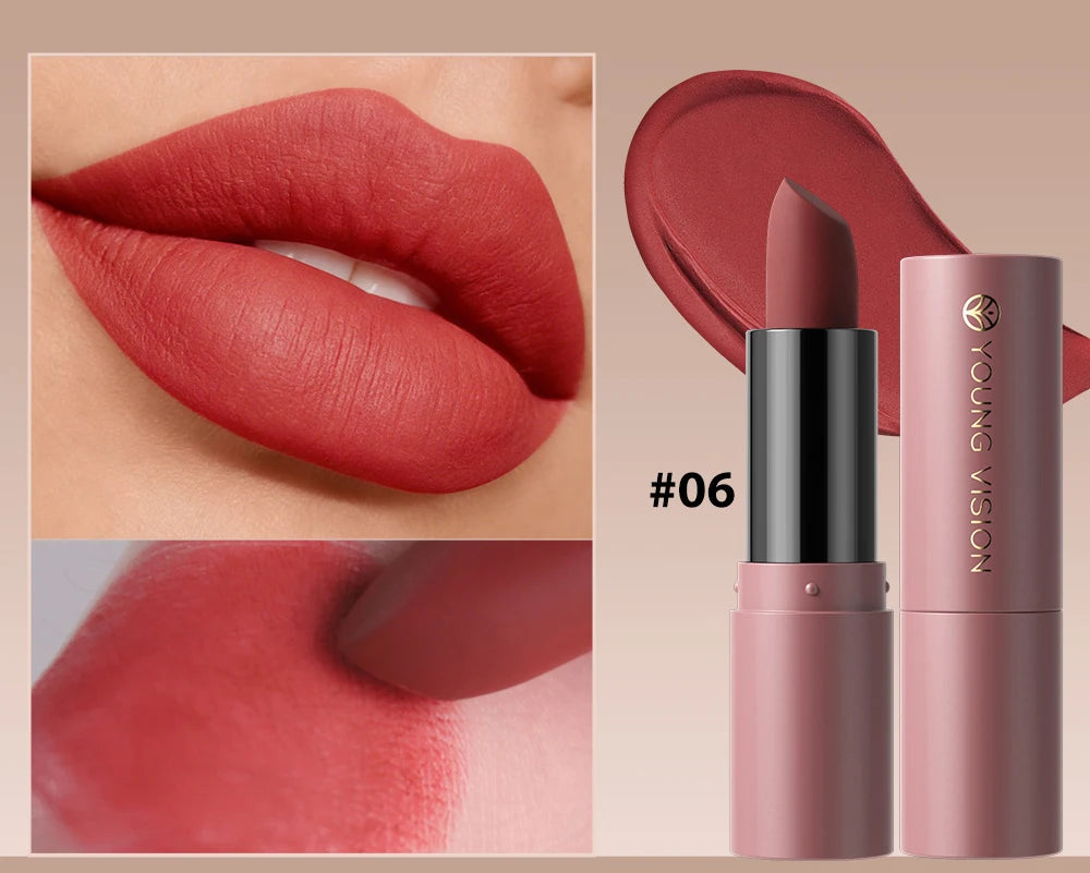 12-Color Matte Lipstick , Non-Fading, Non-Stick Cup Long-Lasting Velvet Finish, Smooth Matte Lip Color Waterproof Smudge-proof