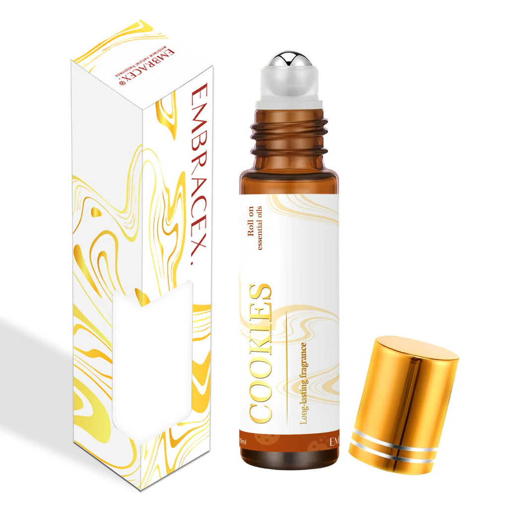 Cookie Scented Essential Oil Roll-On, 10ml - Warm Aromatherapy for Comfort & Relaxation - Sweet Baked Scent, Travel-Size Gifts