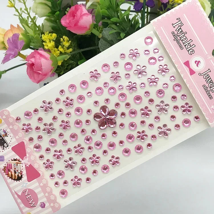 Rhinestone Acrylic Face Decoration Sticker Party Eyes Makeup Crystal Self-adhesive DIY Sticker Girls Face Diamond Tattoo Sticker