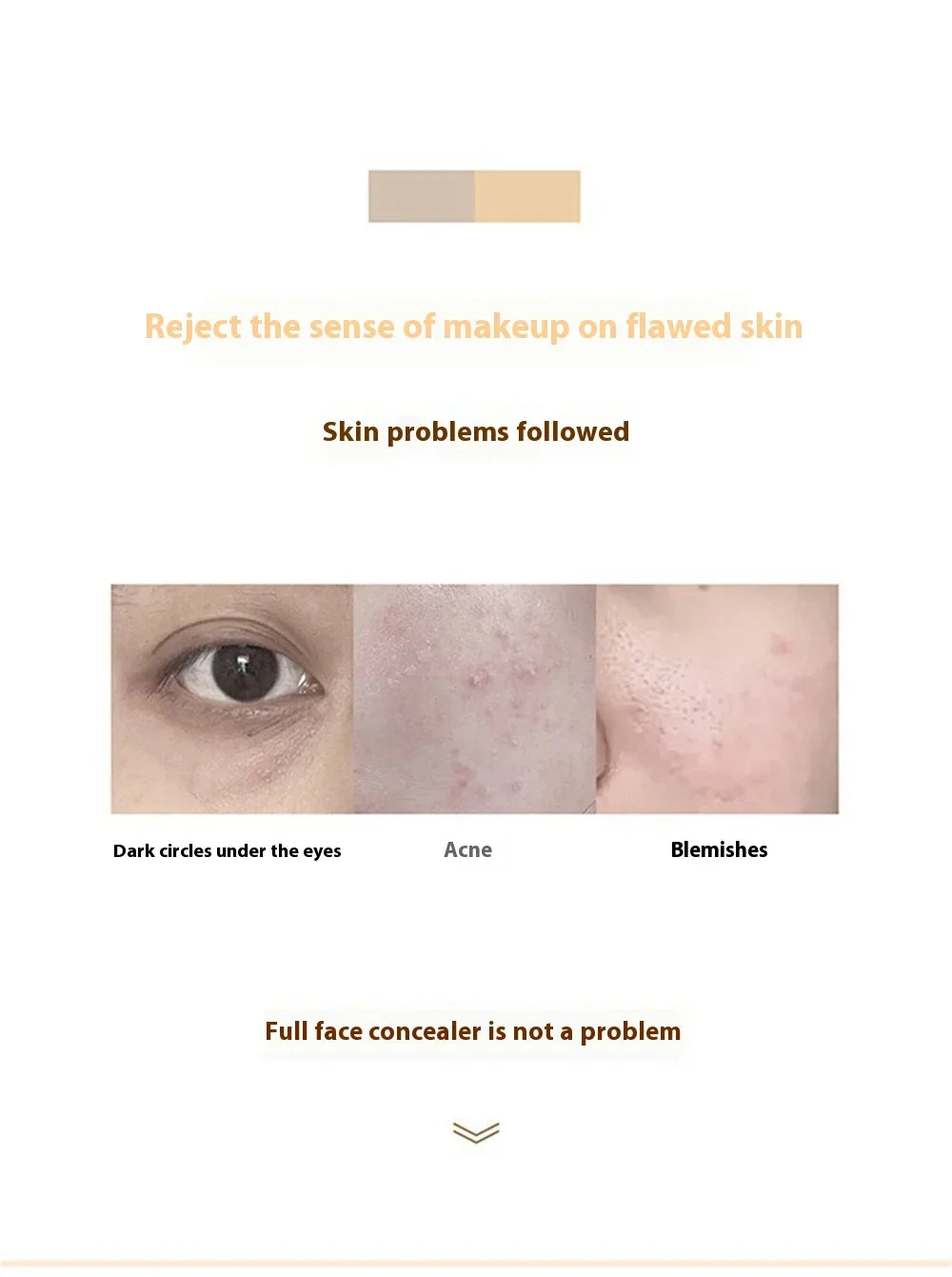 High Coverage Concealer Cover Anti Dark Circle Freckle Lasting Waterproof Foundation BB Cream for Face Makeup Base Cosmetics
