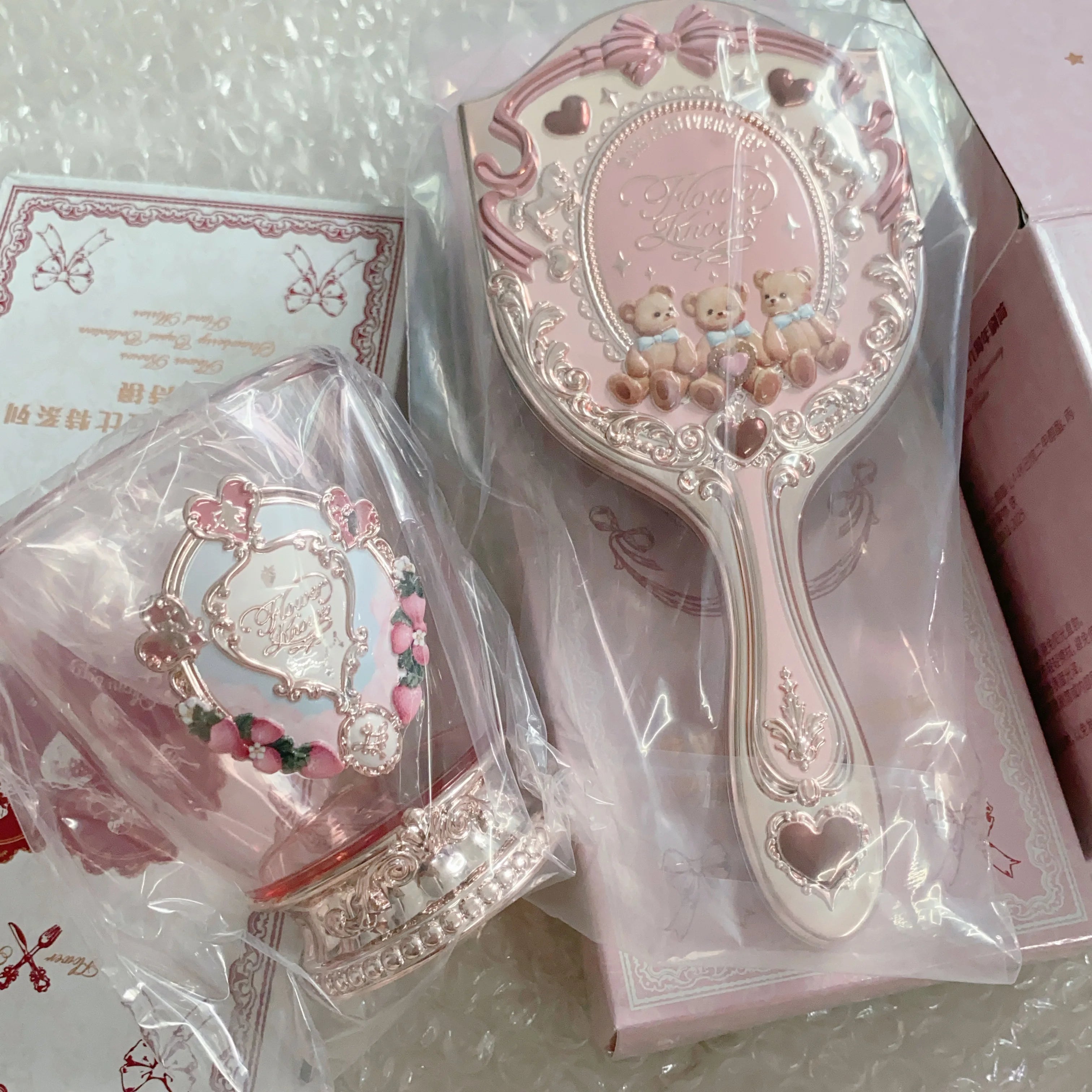 Flower Knows 9th Anniversary Brushes Paddle Hair Brushes Air Cushion Hair Comb 17*8cm Flowerknows Brush Holder