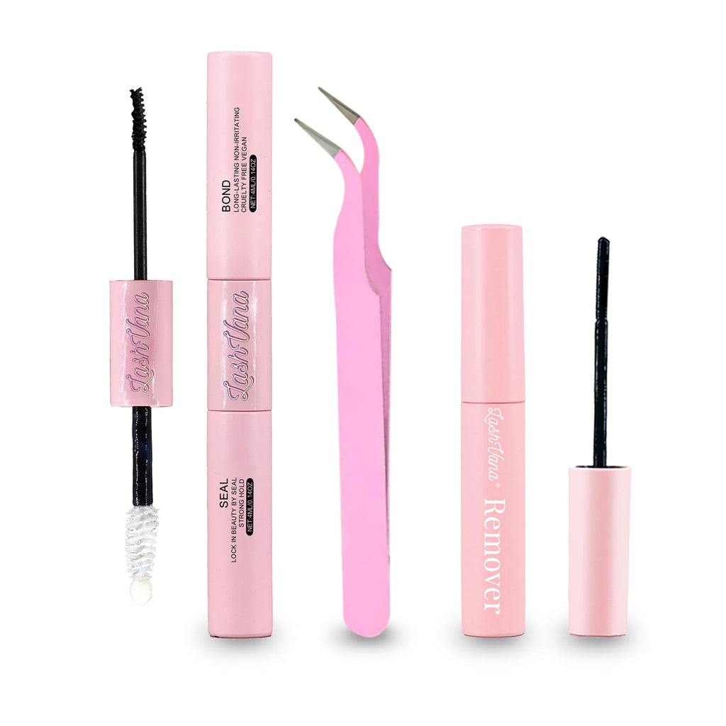 DIY Lash Extension Kit Lash Bond and Seal Remover Tweezers Makeup Set Individual Lashes Clusters  Eyelashes Tools
